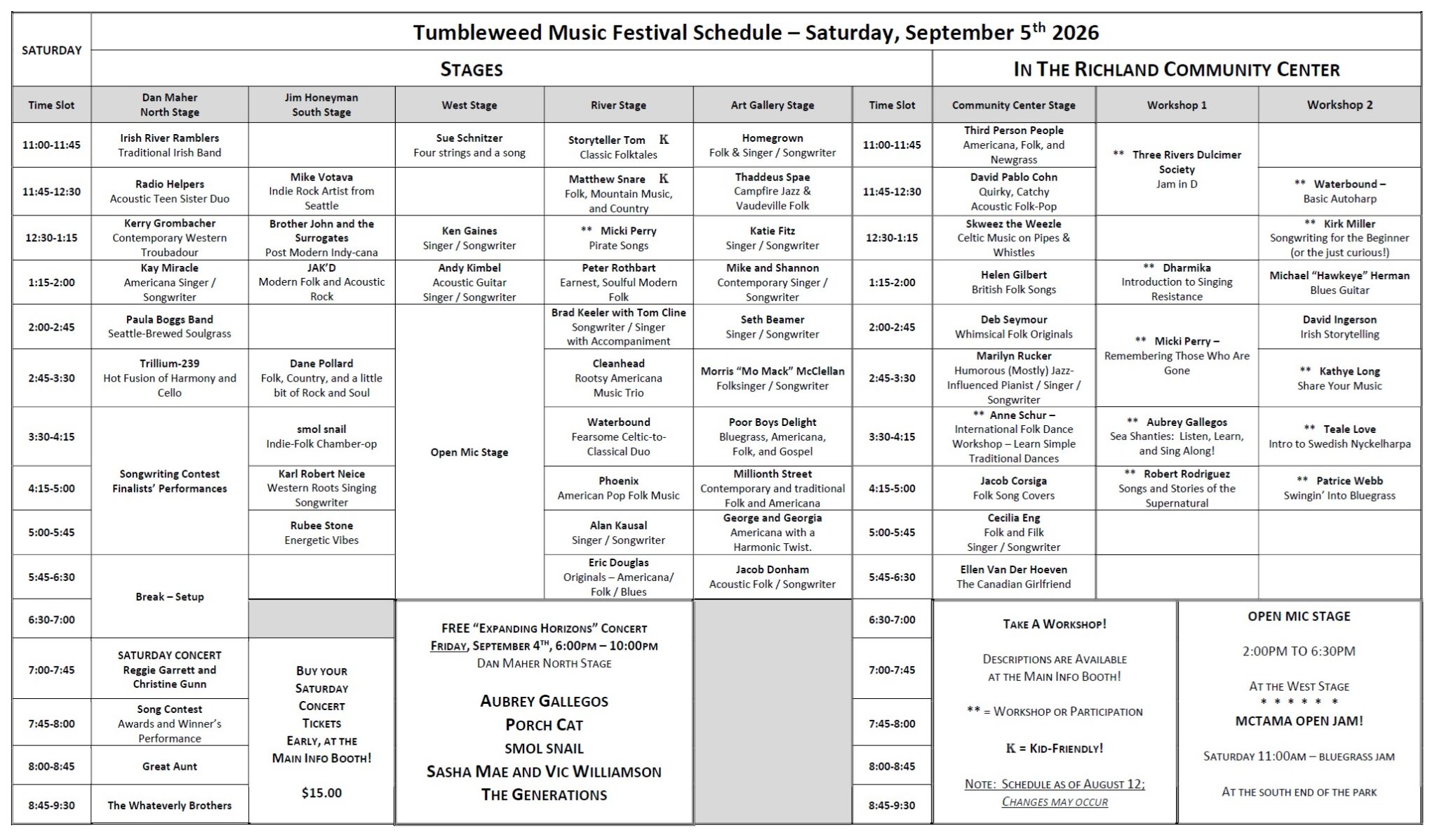 TMF2026 Schedule Page 1
